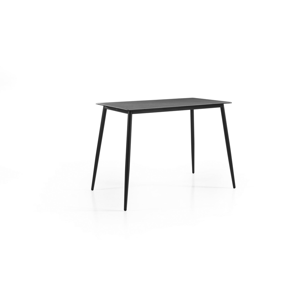 Bar table Luka alu/ceramic charcoal 150x80cm