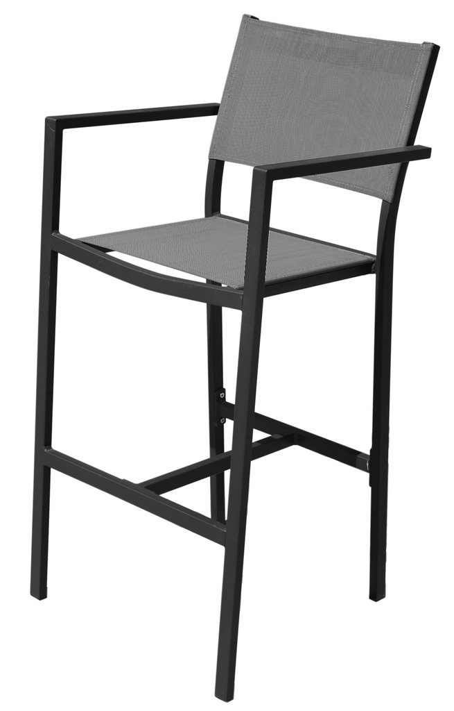 Outdoor bar stool Poniente alu charcoal/silver grey