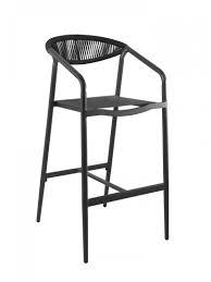 Outdoor bar stool Geneve alu charcoal/rope charcoal 