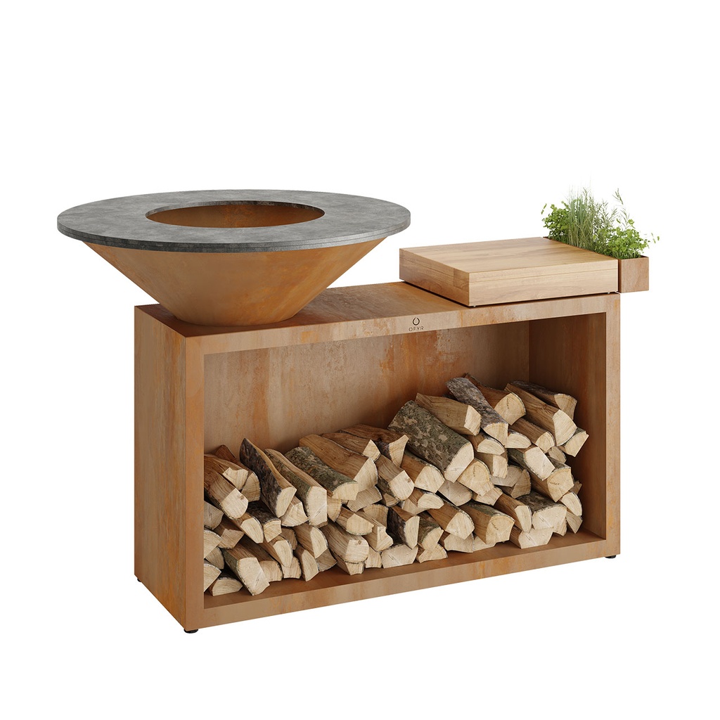 Ofyr island corton 85 teak wood