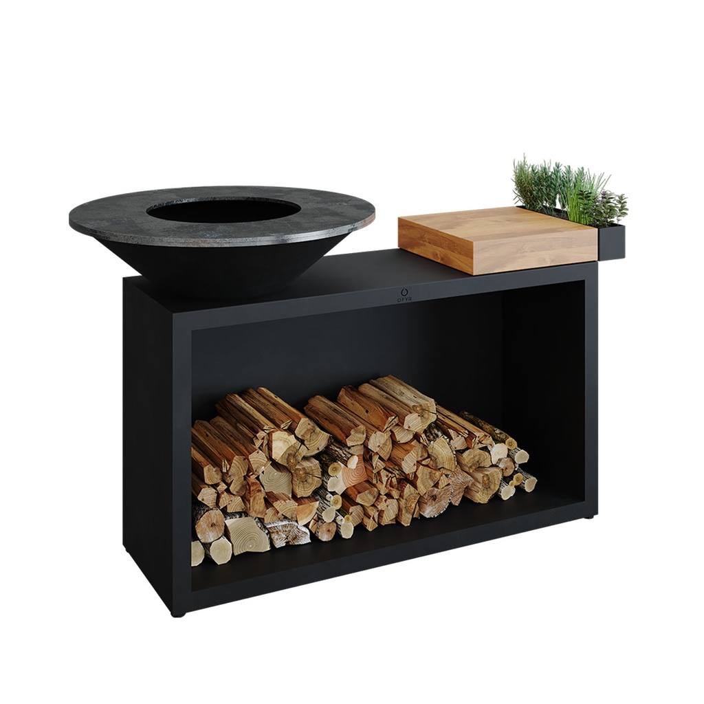 Ofyr island black 85 teak wood