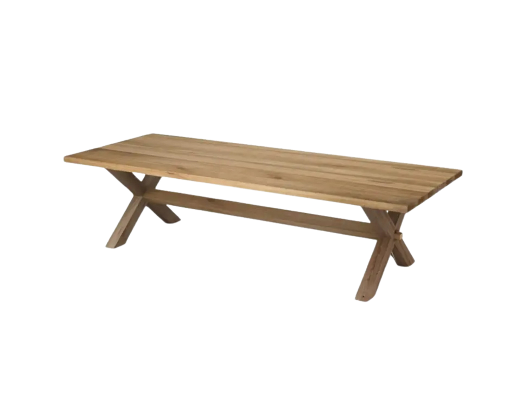 Outdoor dining table Cross X teak   250x110