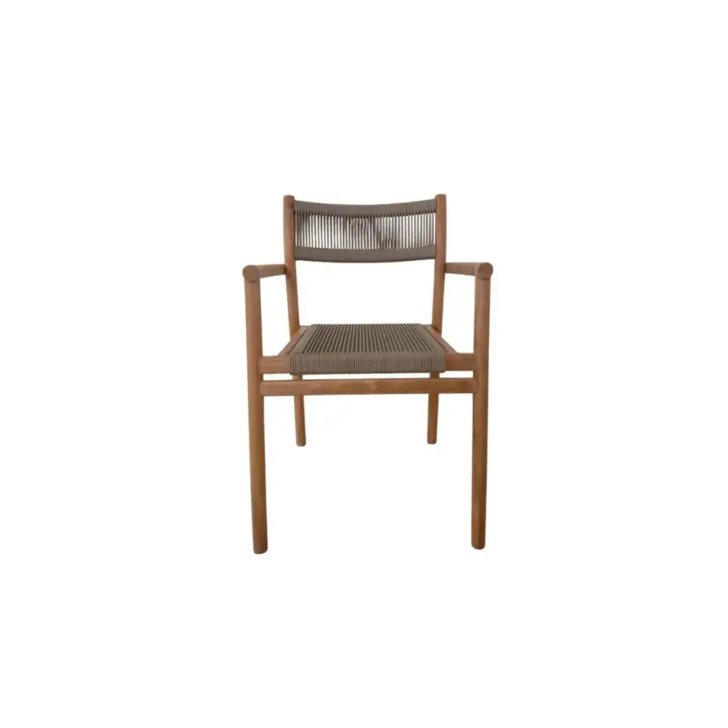 Outdoor dining chair Luka teak/rope