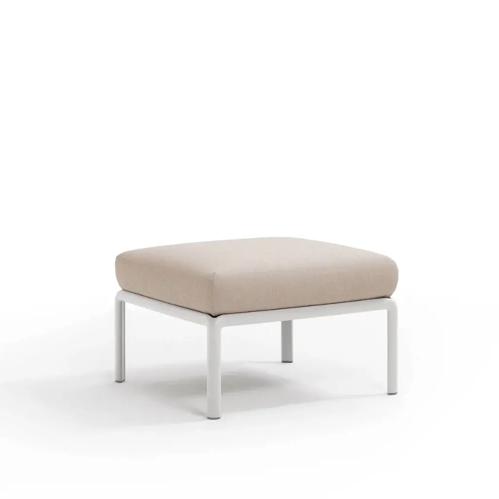 Komodo Pouf white/beige sunbrella fabric