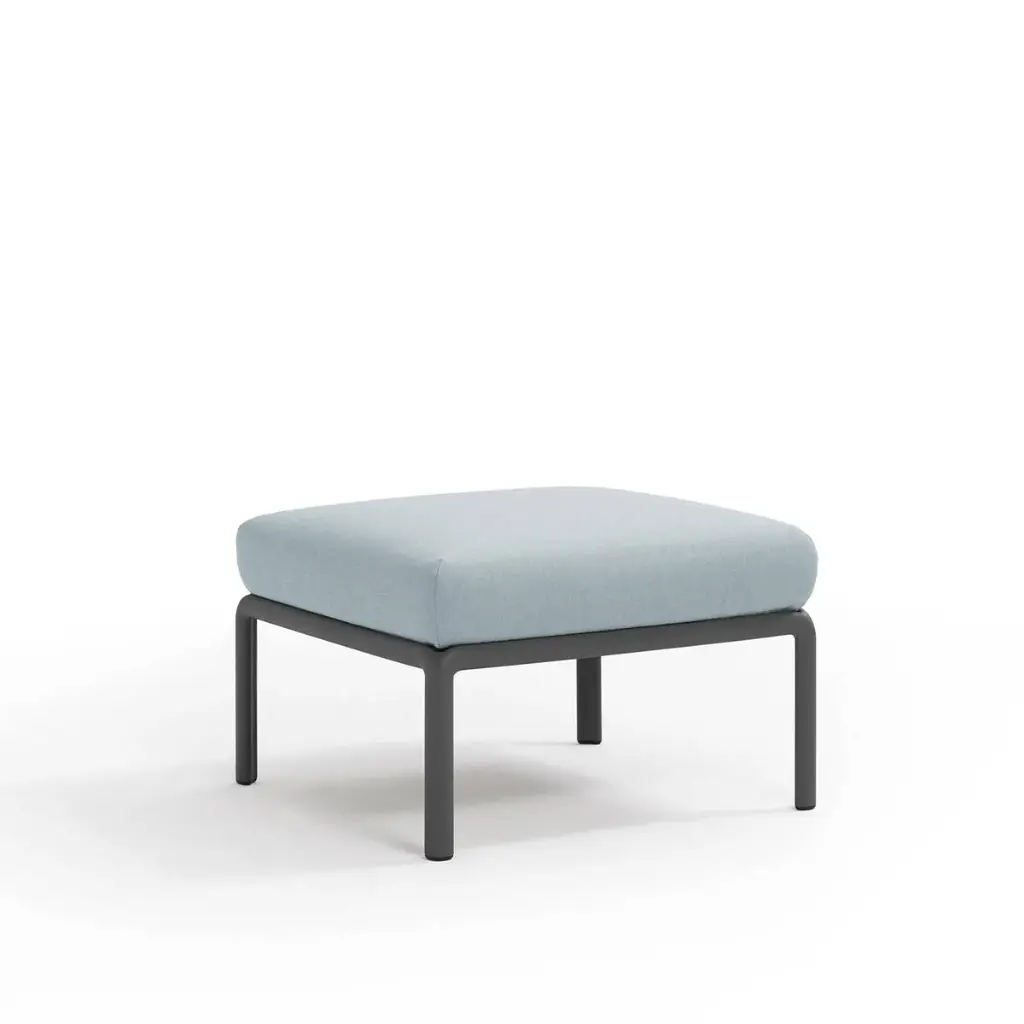 Komodo Pouf anthracite/light blue sunbrella fabric
