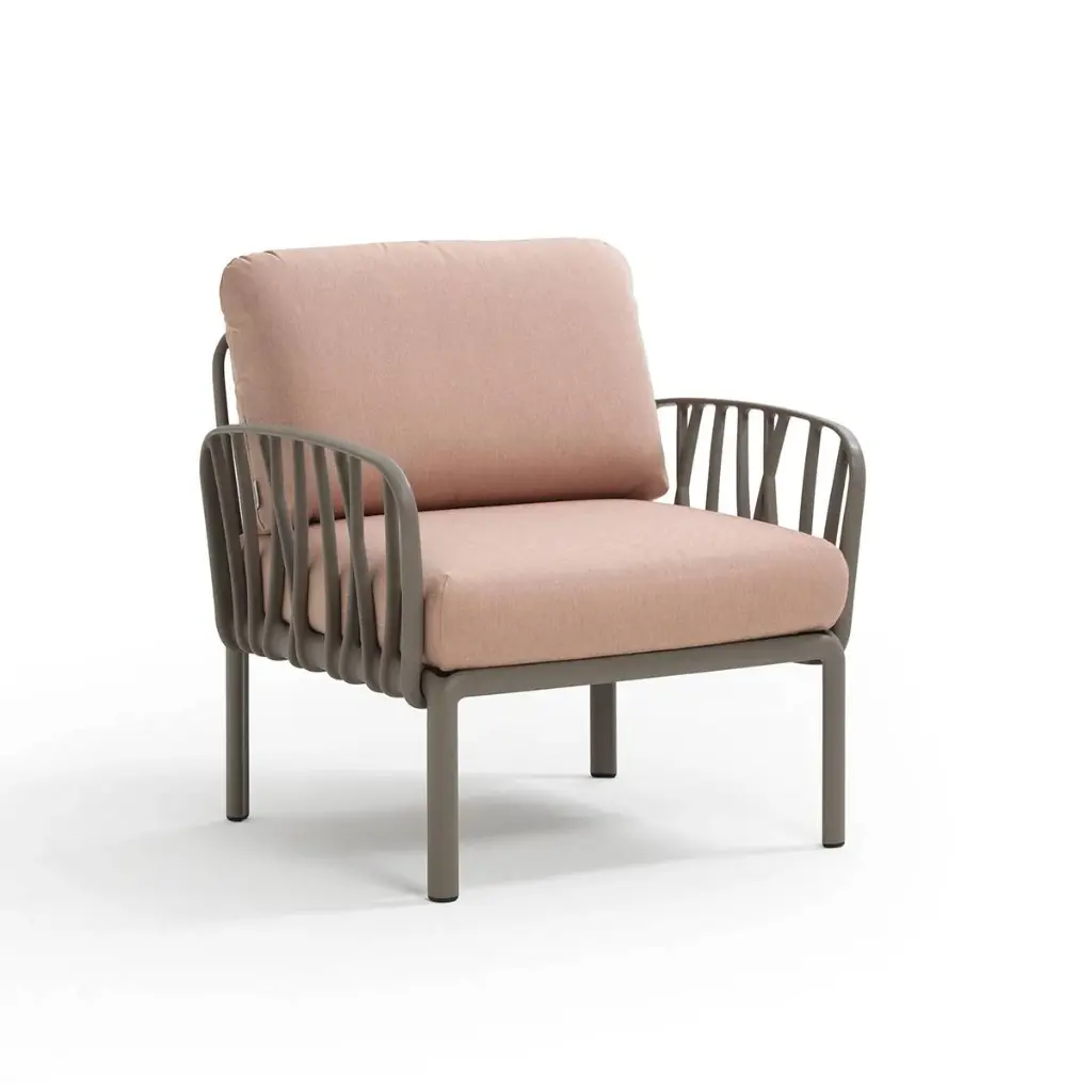 Komodo 1-seater taupe/pink