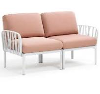Komodo 2-seater white/pink