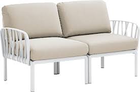 Komodo 2-seater white/beige sunbrella fabric