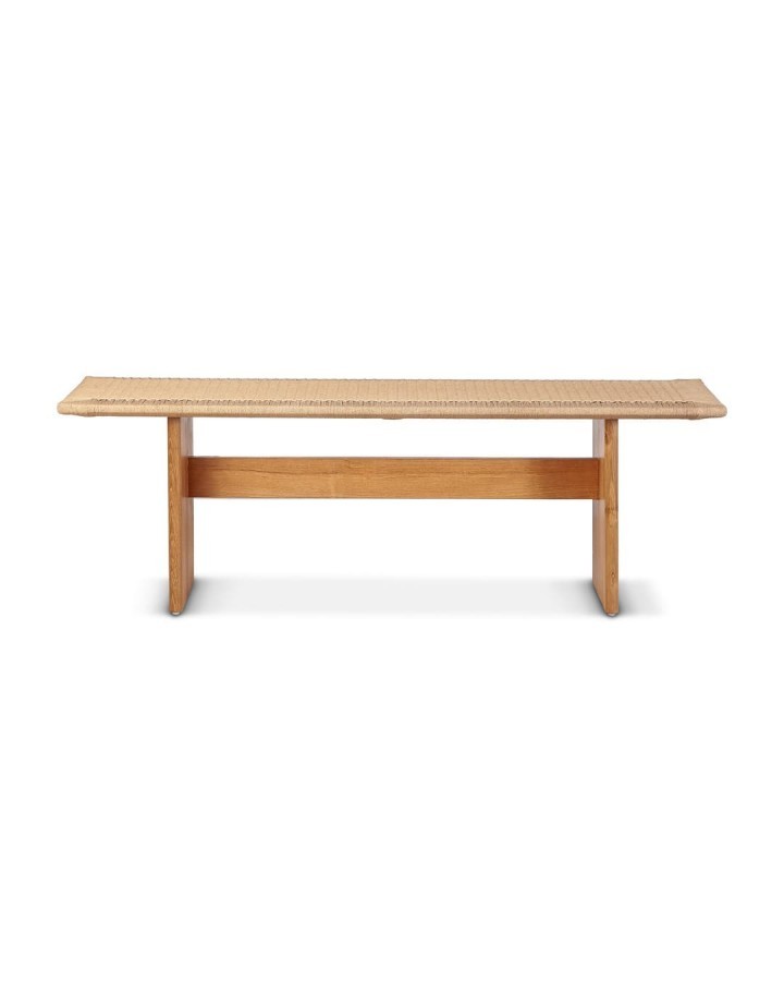 Bench Ubud teak/rope 140x46cm