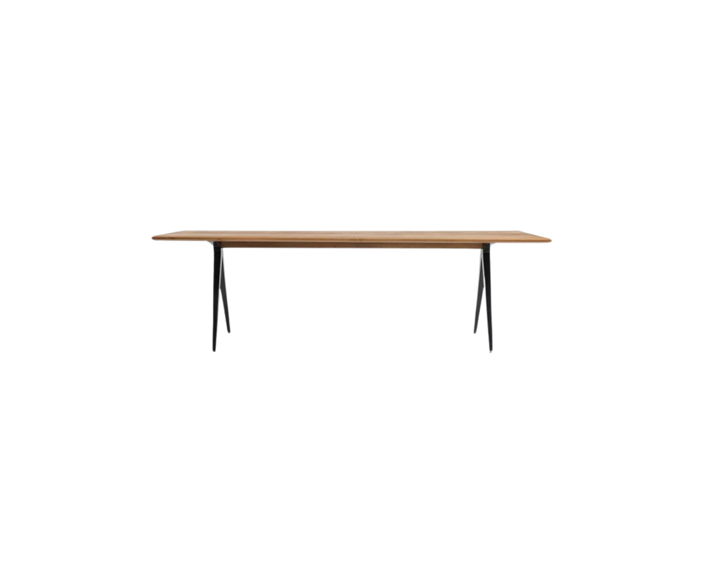 Dining table Liku iron/teak 180x80cm 