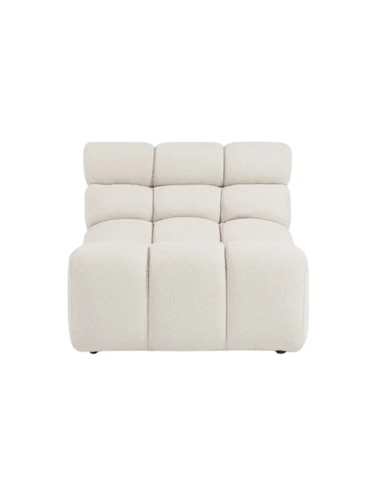 Sofa 1-seater Chopin white bouclé 89x93cm