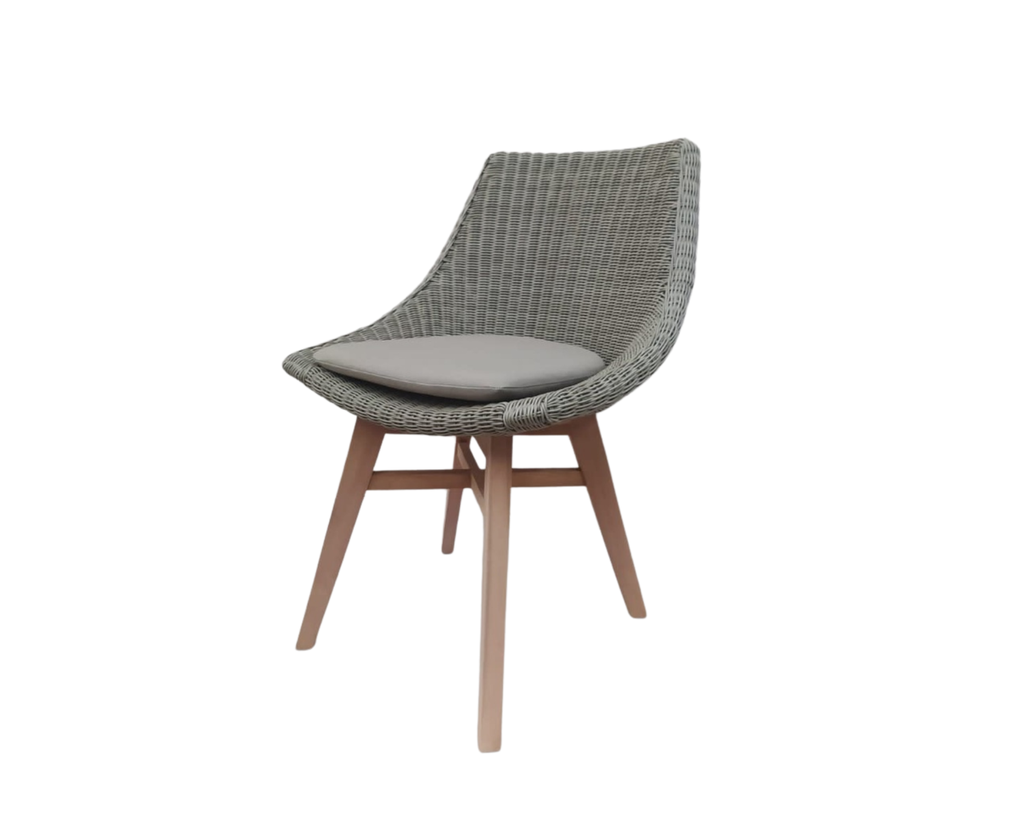 Outdoor dining chair Obi wicker taupe