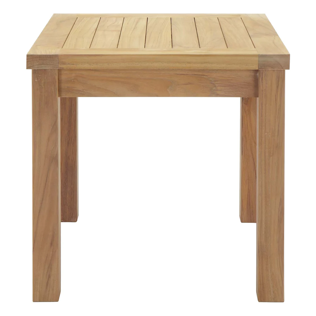 Outdoor side table teak 45x45