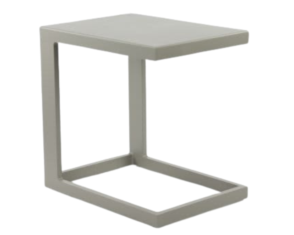 Outdoor side table Sion light grey alu