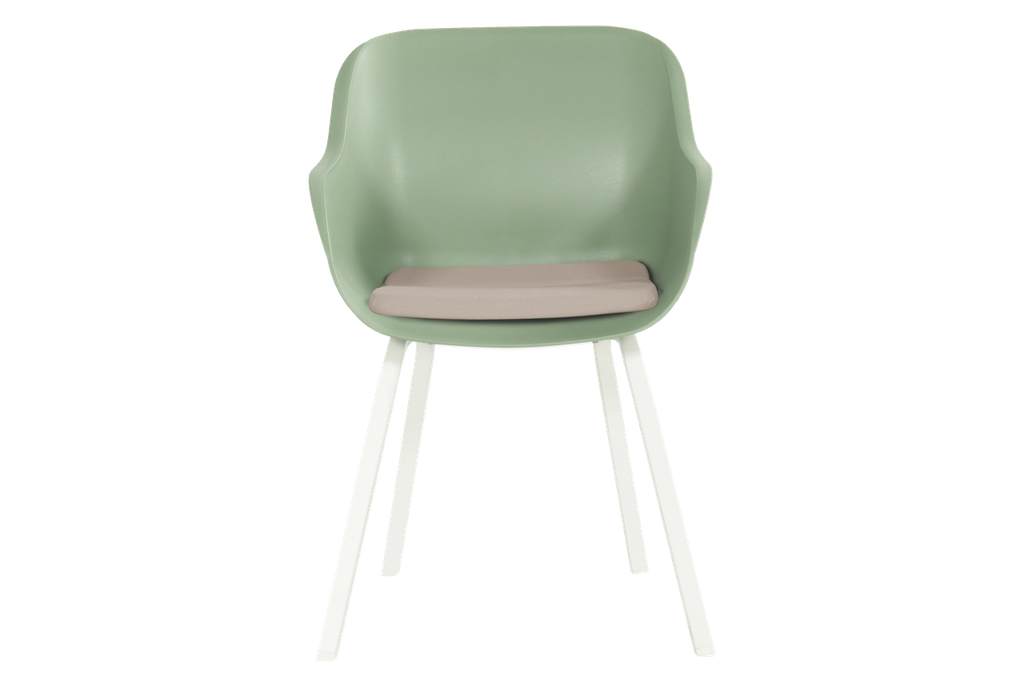Outdoor chair Le Soleil element white legs/green