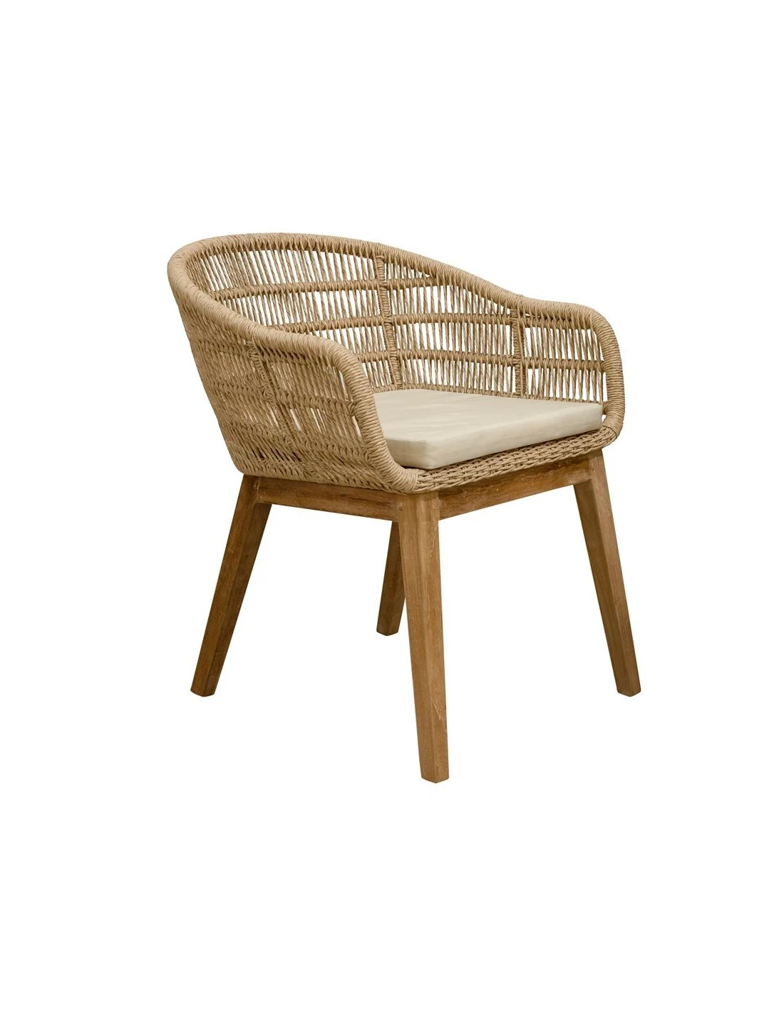 Dining chair Shifa teak/rope