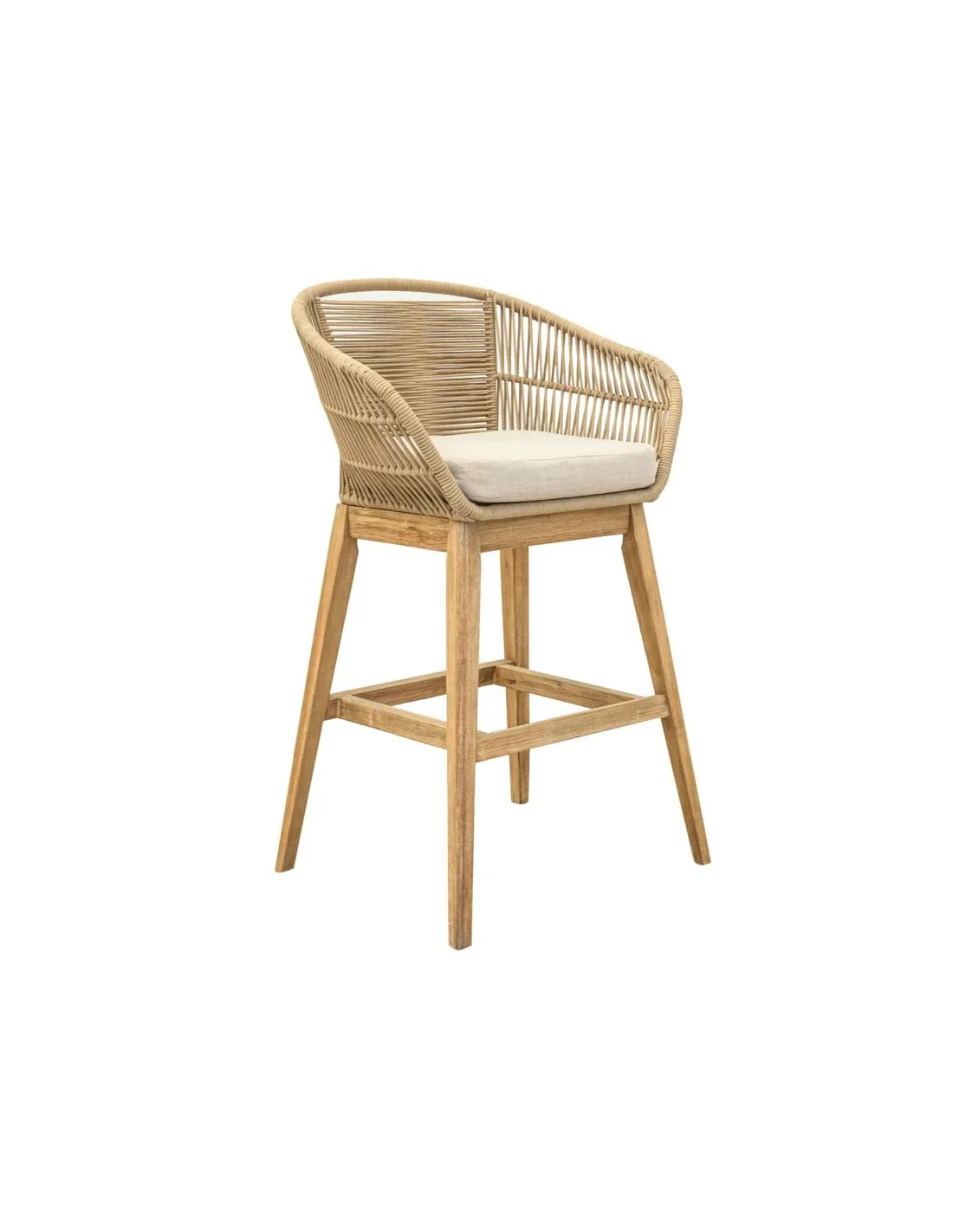 Bar chair Karina teak - rope