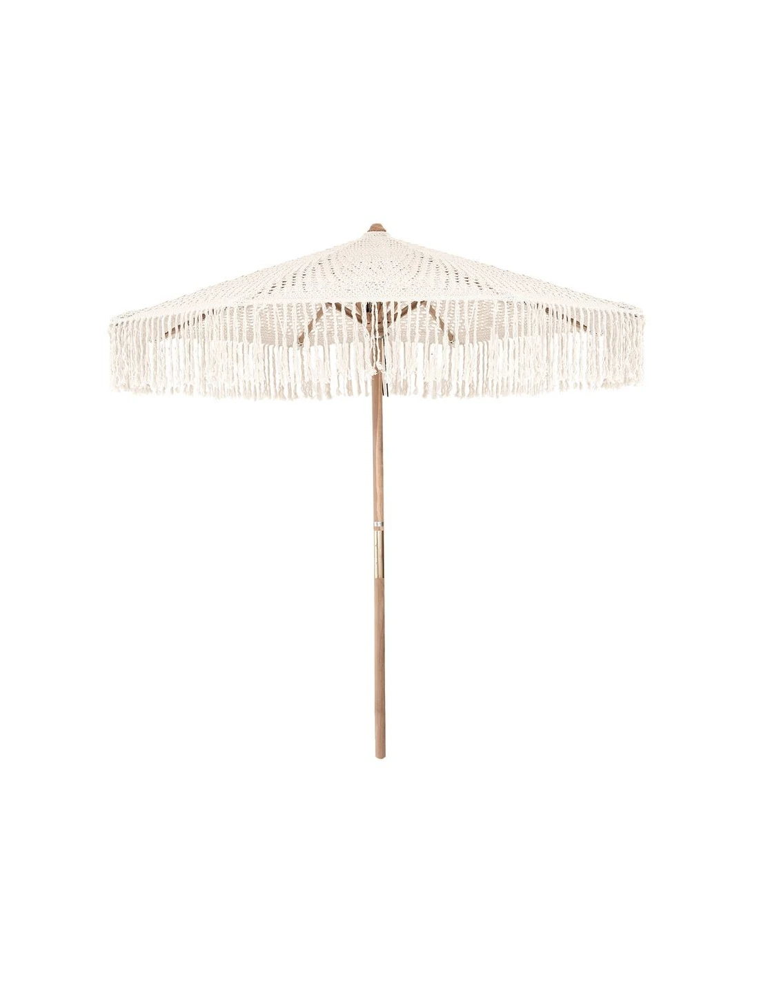 Umbrella Hana round 250cm macramé - teak white