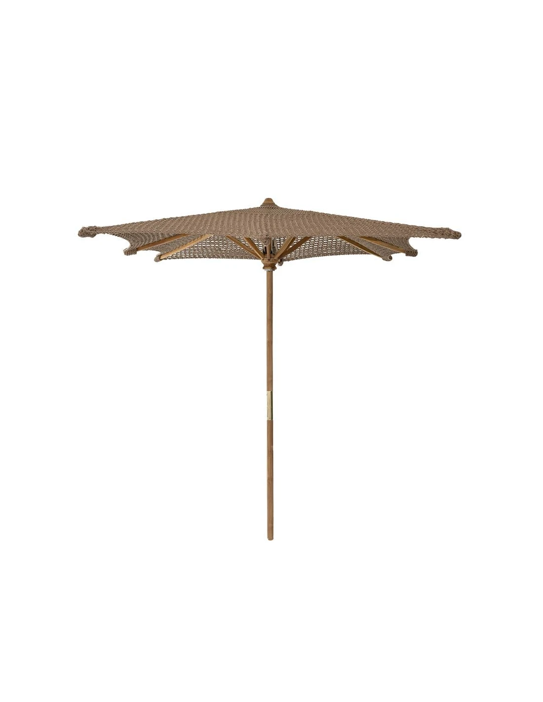 Umbrella Marsha 250x250cm macramé - teak brown
