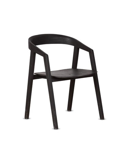 Arc chair black teak