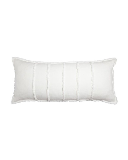 Cushion Cajan 80x35 white linen 