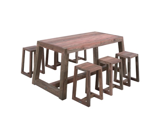 Outdoor bar table Hermosa teak 180x90x90cm