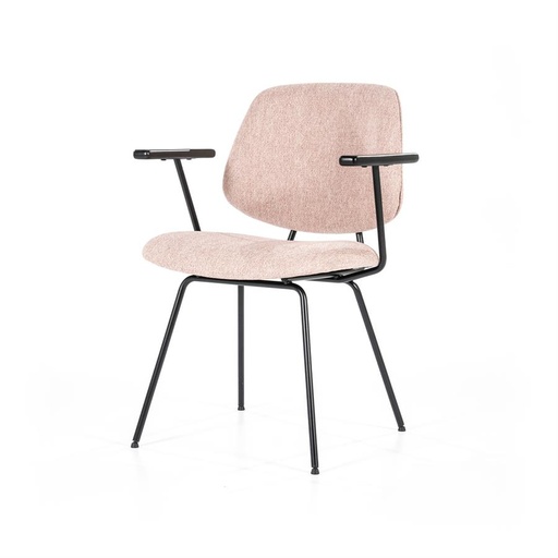 Dining chair Lynn with armrests pink