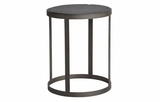 Coffee table High iron/stone round 40cm