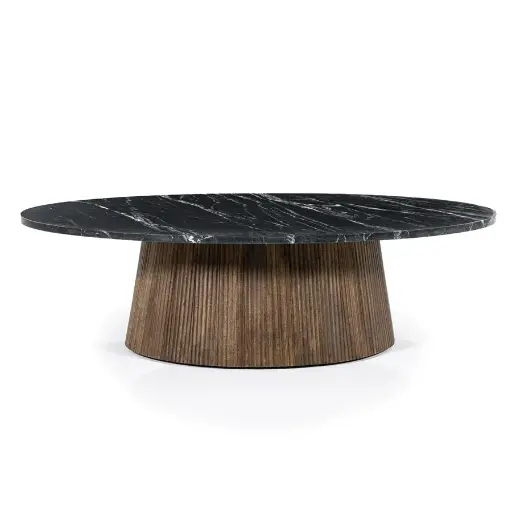 Coffee table Maxim black marble/mango 120x70x34