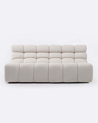 Sofa 2-seater Chopin white bouclé 190x93cm