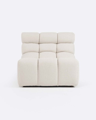 Sofa 1-seater Chopin white bouclé 89x93cm