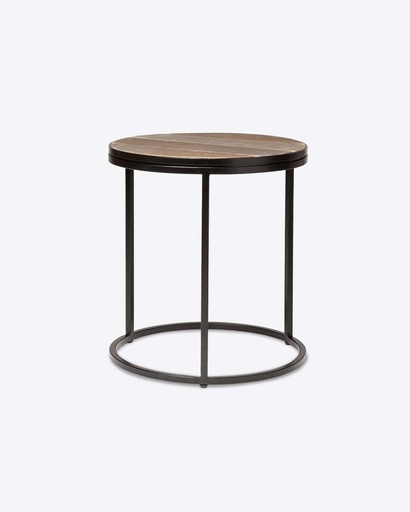 Side table Rengar iron/leather 45cm