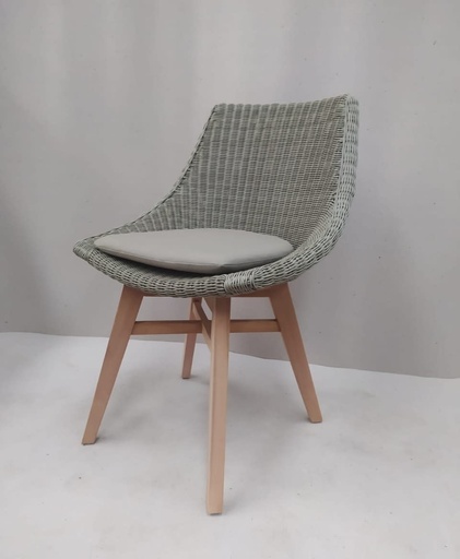 Outdoor dining chair Obi wicker taupe