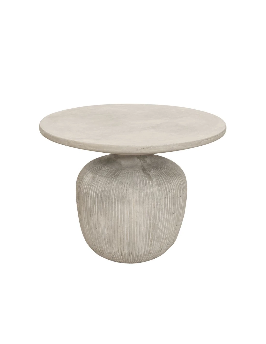Coffee table Akmalia round 60cm grey cement