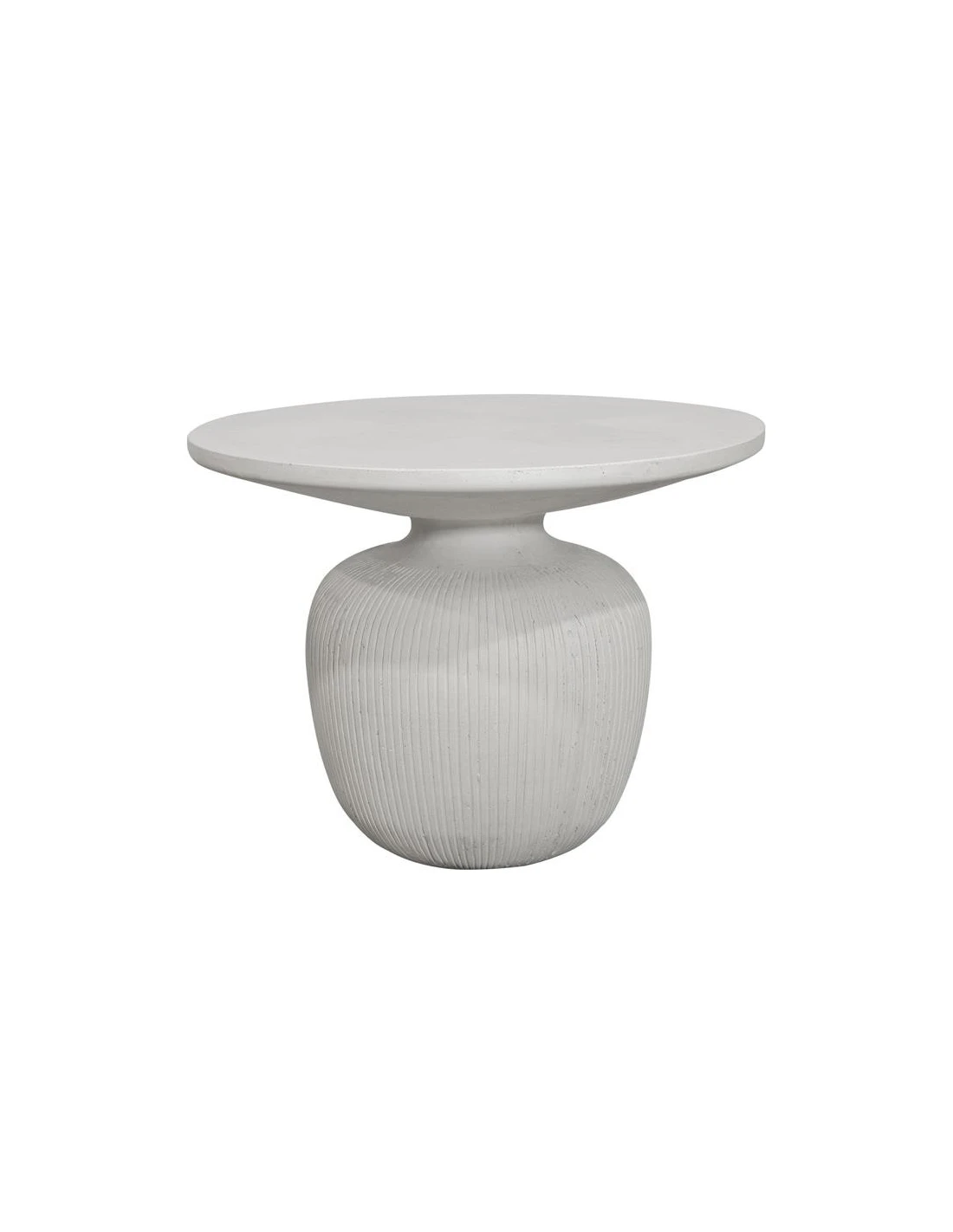 Coffee table Akmalia round 60cm white cement
